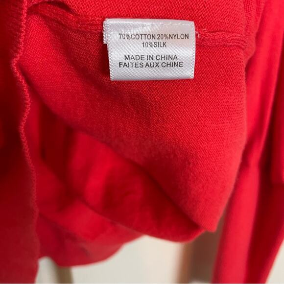 MISA Los Angeles Guthrie Flame Red Puff Long Sleeve Sweater - Picture 12 of 13